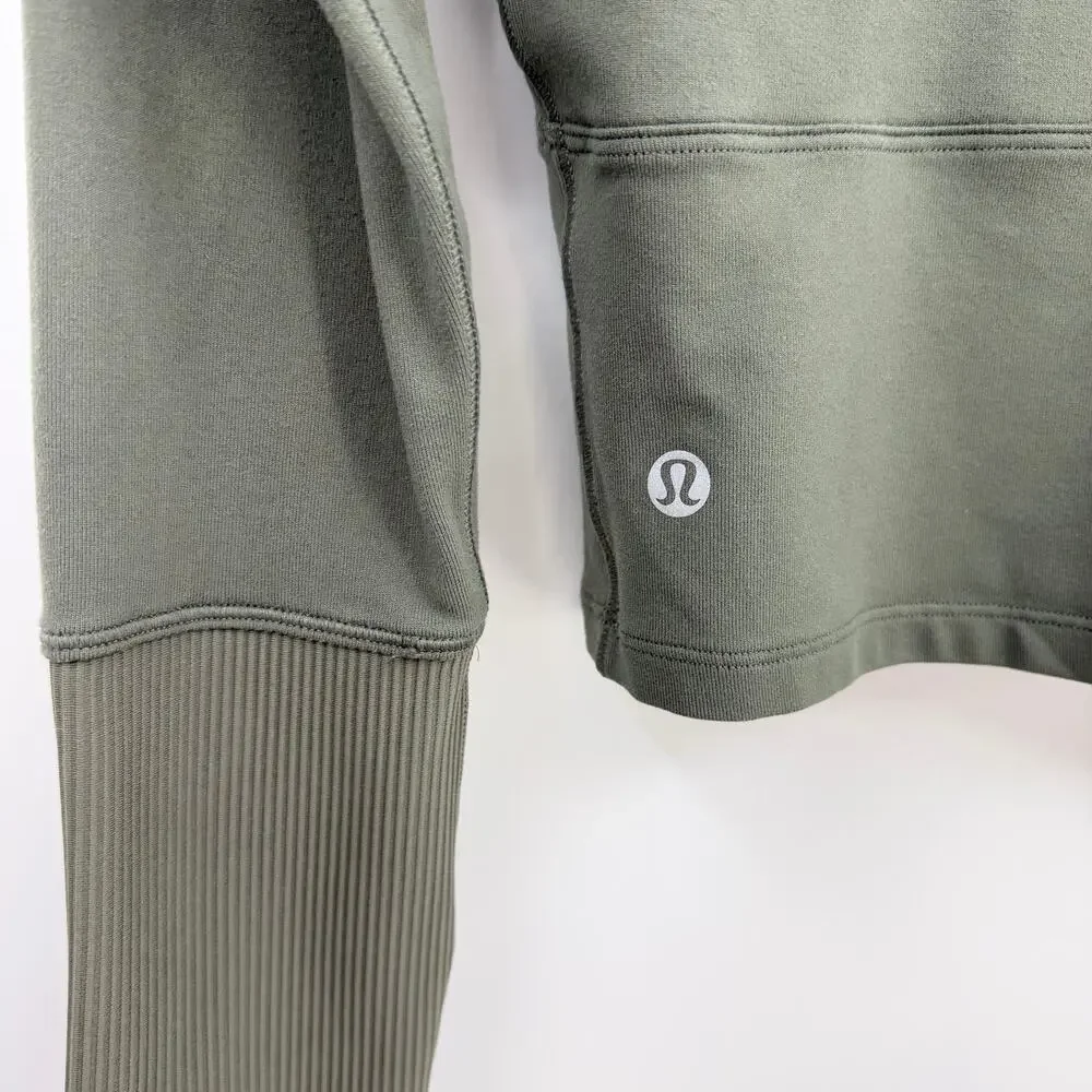 Lululemon | It's Rulu Long Sleeve Half Zip in Willow Leaf Green Running S